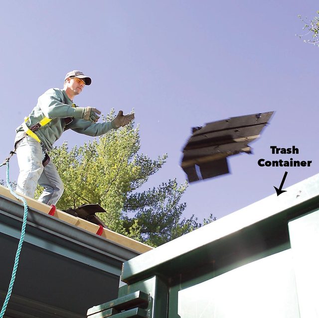 toss roof singles directly into trash