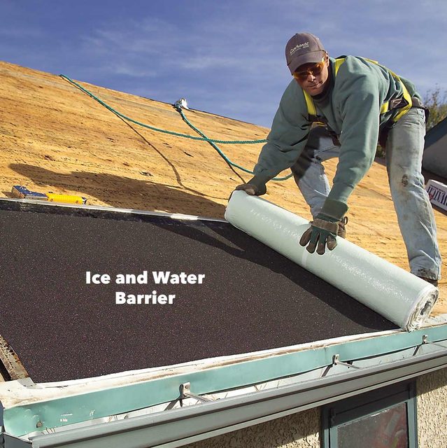 cover roof with ice and water barrier