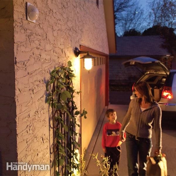 Remote Motion Detector For Lighting, How To Install An Exterior Light Fixture On Stucco