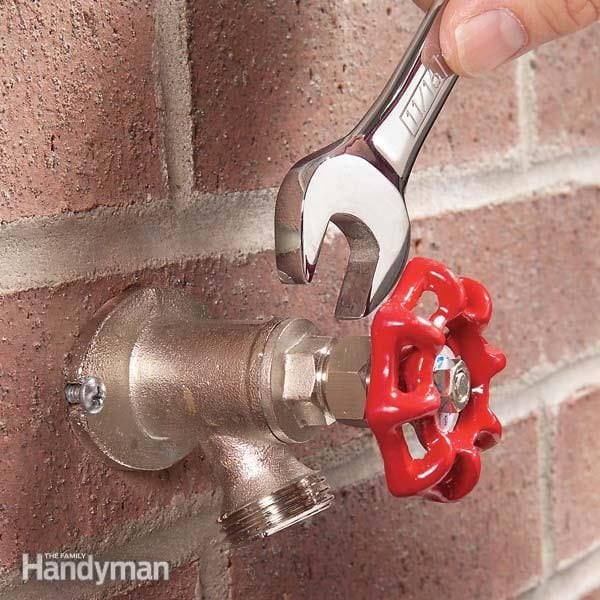 How to replace a faucet outside