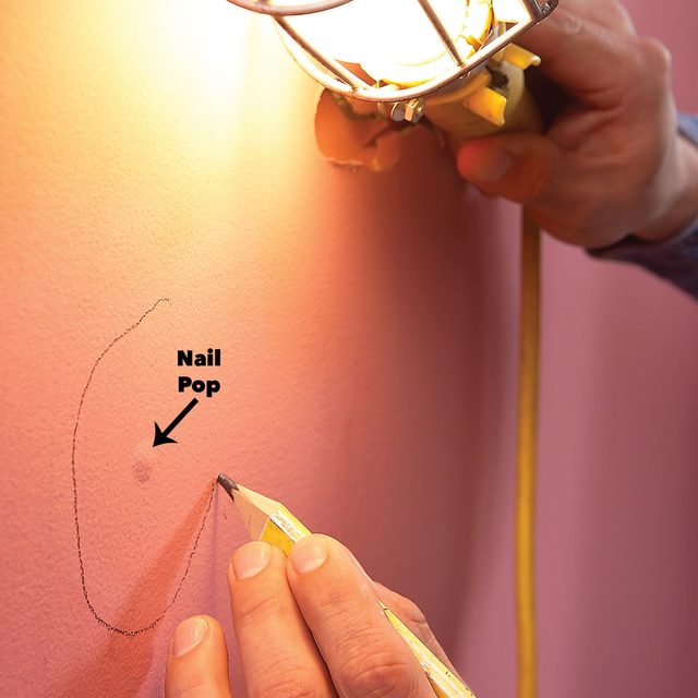 find flaws in wall with utility light nail pop how to paint new drywall
