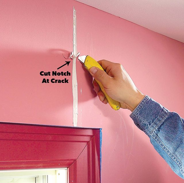 cut out joint crack drywall