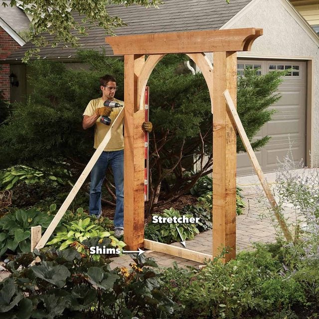 Set up the garden arch