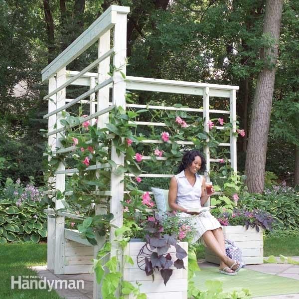 How to Build an Arbor with Built-in Benches The Family ...