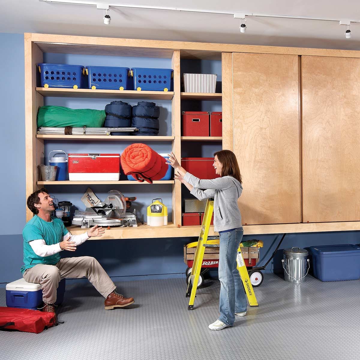 how to build garage shelves