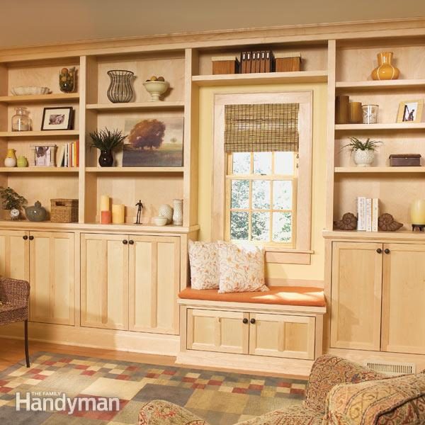 How To Build A Built In Bookshelves The Family Handyman