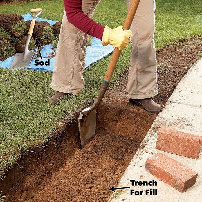 trench brick edging