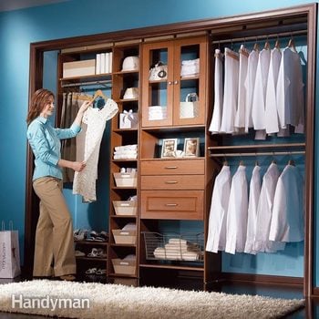 DIY closet system built in closet drawers