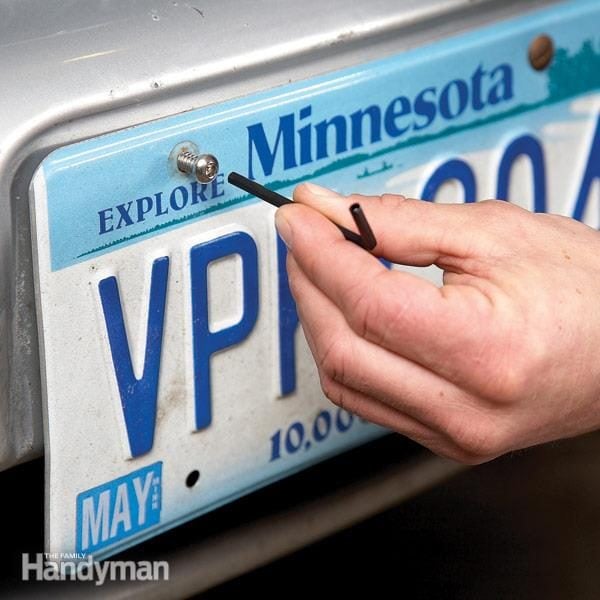 license plate security screws