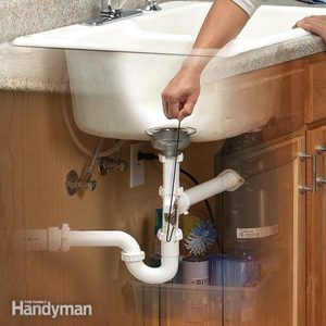 Can i run my dishwasher if my sink is clogged How To Unclog A Sink Drain With A Plunger Drain Snake Diy Family Handyman