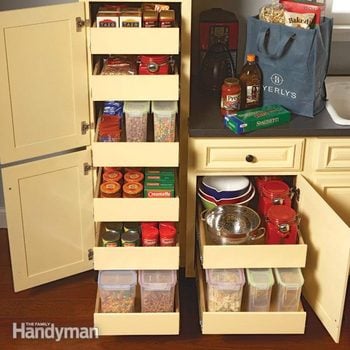Kitchen Storage Pull Out Pantry Shelves Diy Family Handyman