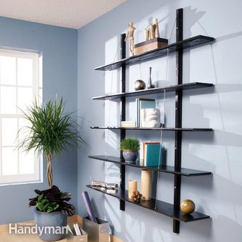 How To Build Suspended Bookshelves Diy, How To Anchor Metal Bookcase Wall
