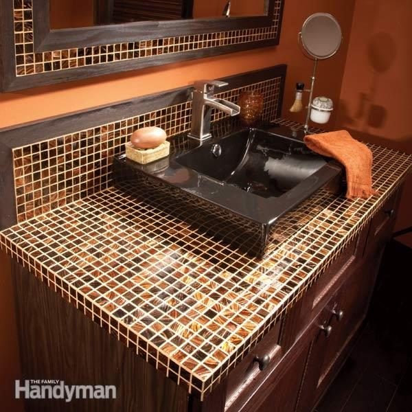 How To Install A Glass Tile Vanity Top