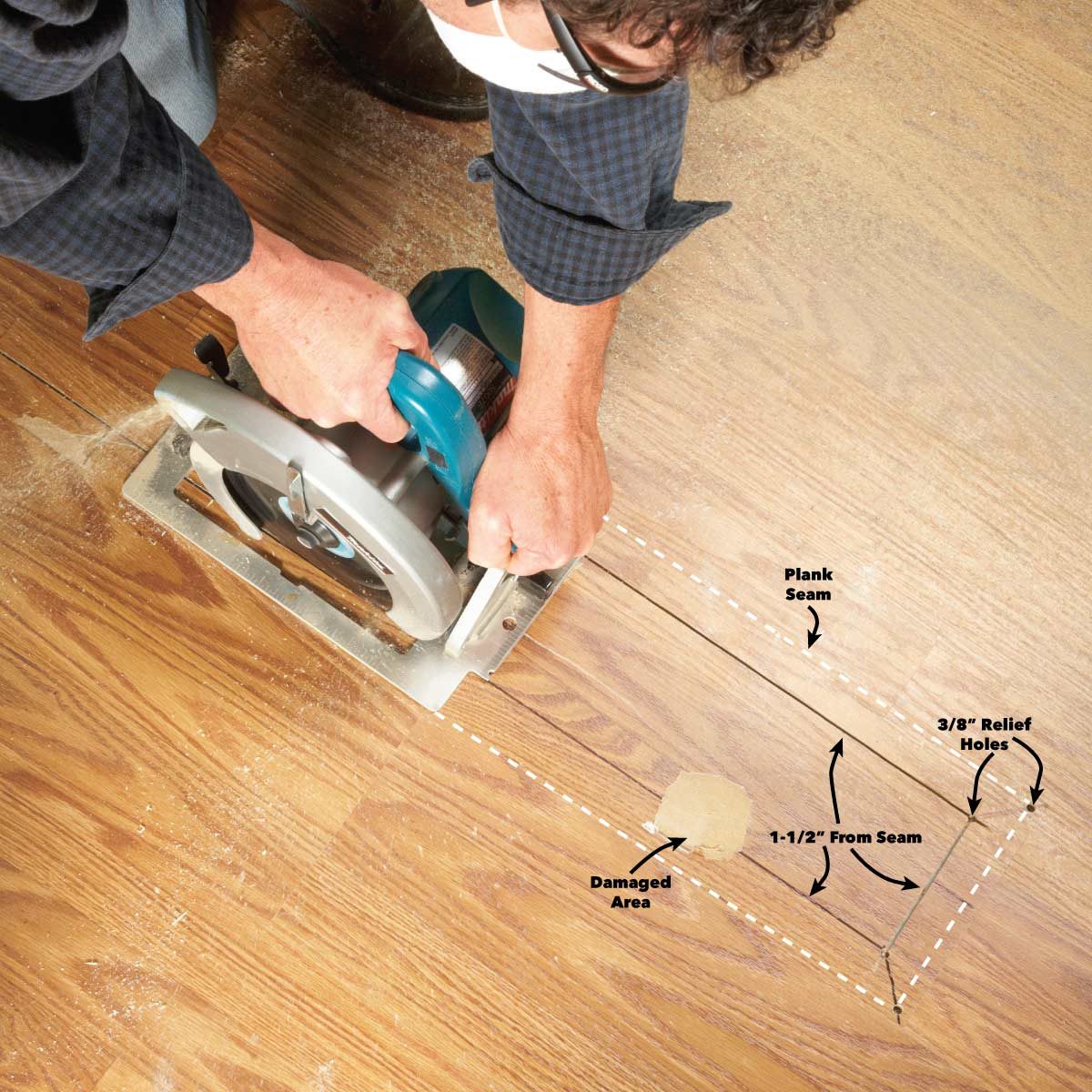 Laminate Floor Repair Diy Family Handyman