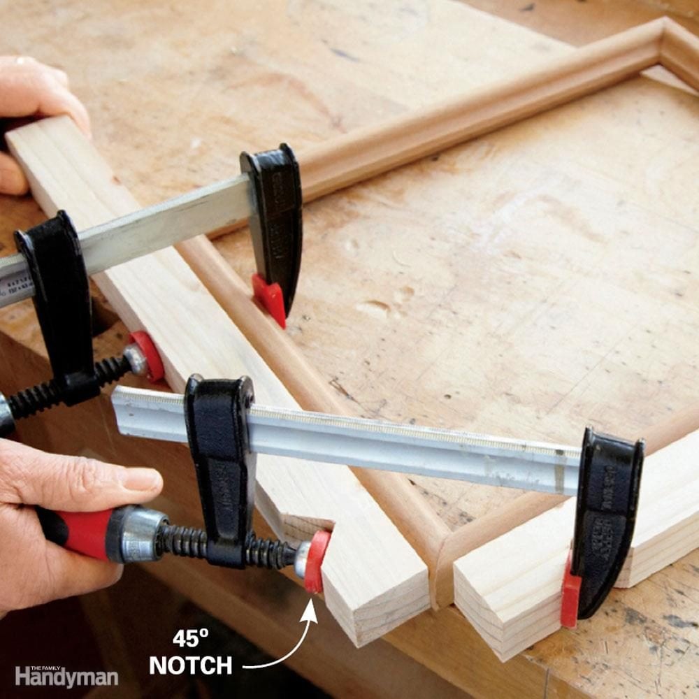 Put the pinch on miter joints