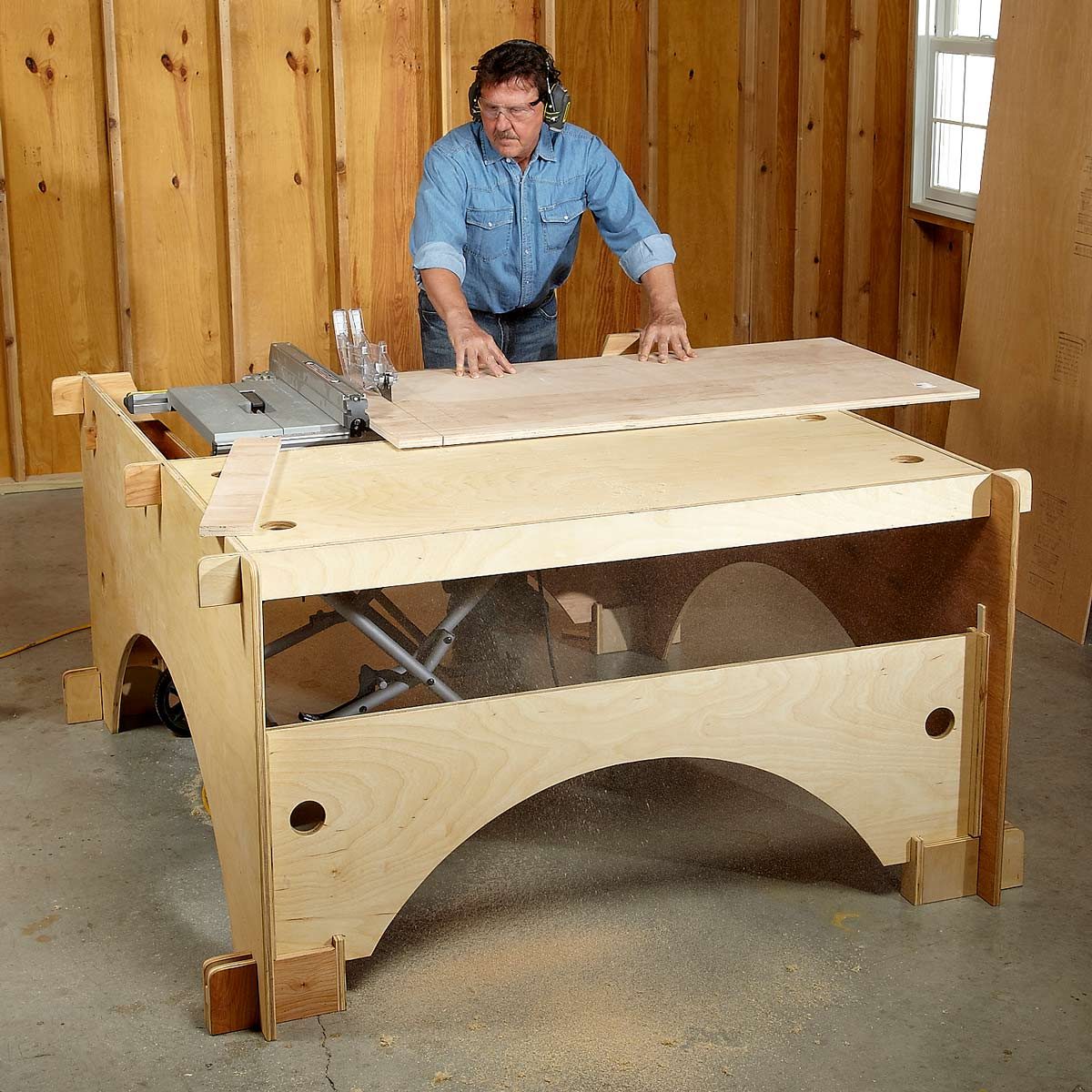 outfeed table and side support