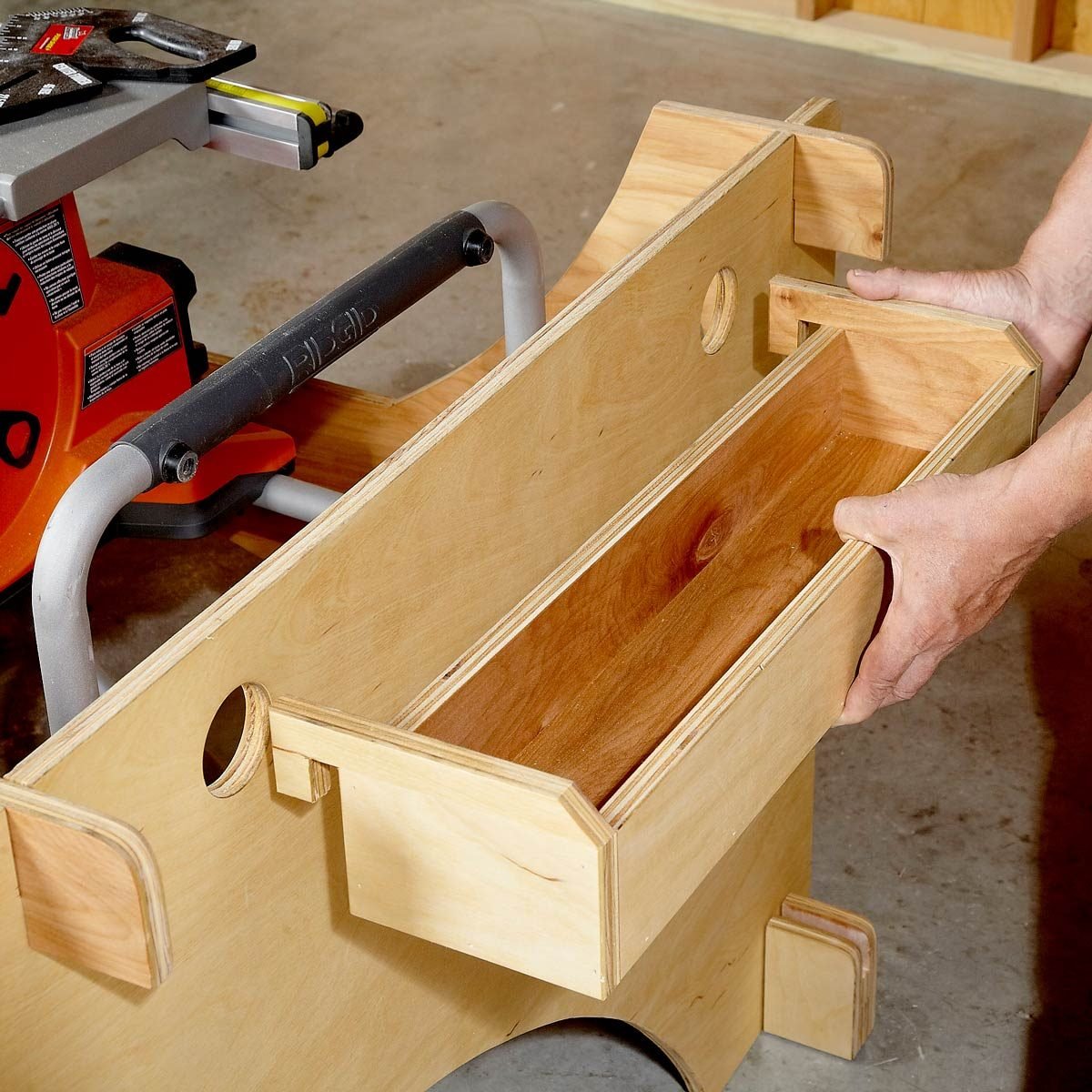 tool tray table saw table