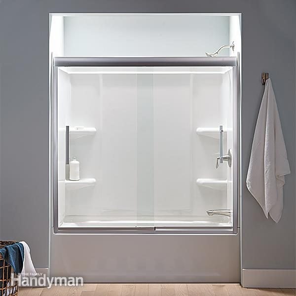 How To A New Bathtub And Surround, Shower Surround Panels Menards