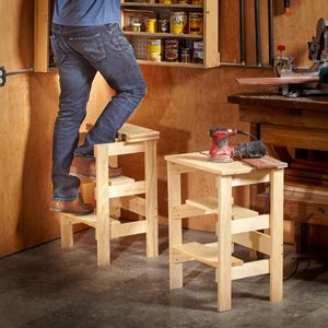 Ridiculously Simple Shop Stool Plans