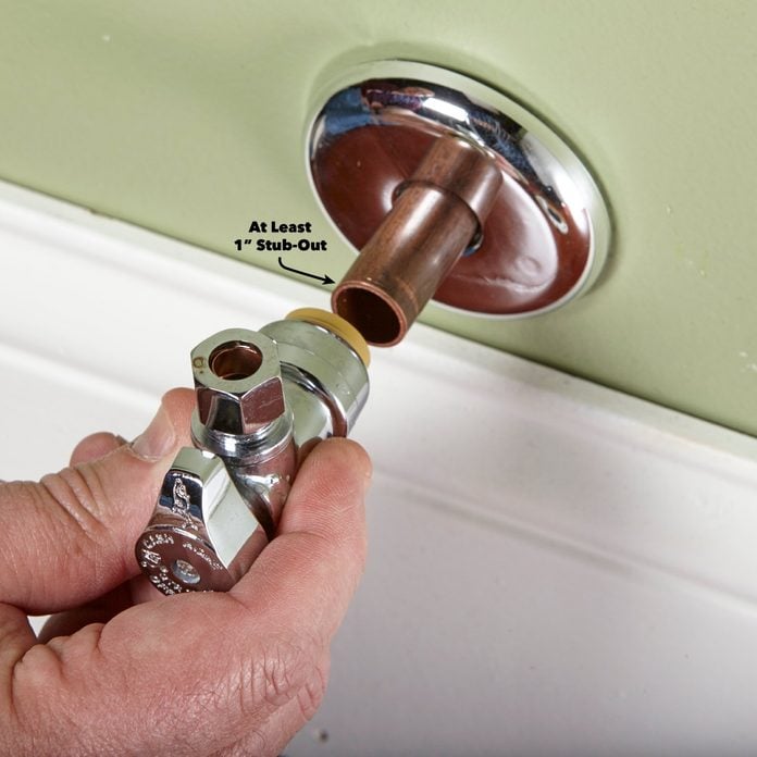 How To Replace A Shutoff Valve Diy Family Handyman - Bathroom Sink Water Shut Off Valve Replacement