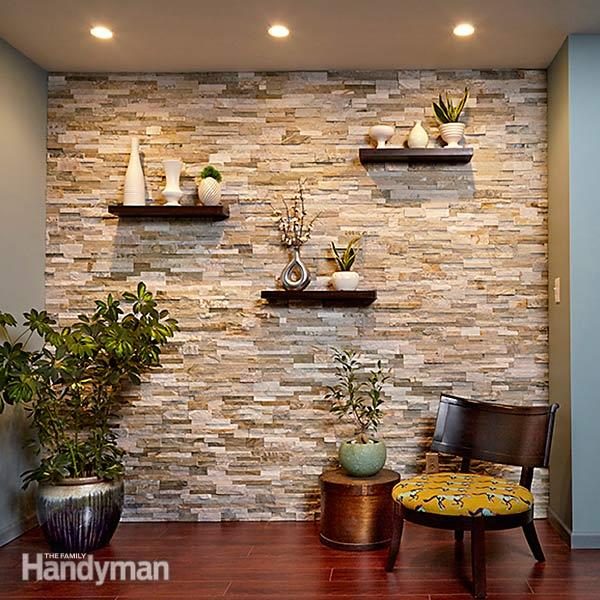 create a faux stone accent wall | the family handyman