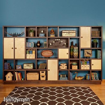 Adjustable-shelved modular bookcase