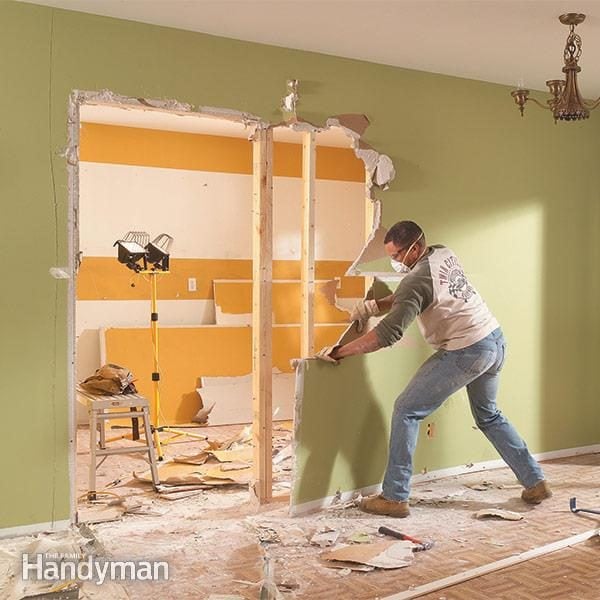 Can I Remove This Wall? Removing a Load-Bearing Beam ... wiring a bathroom wet wall 