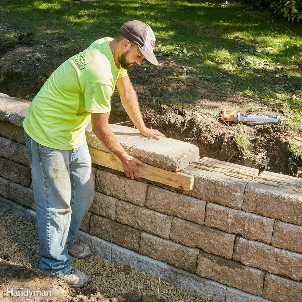 Build a Long-Lasting Block Retaining Wall | The Family 