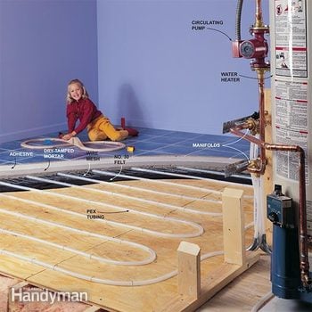 Hydronic Radiant Floor Heating Works, How To Heat An Existing Tile Floor