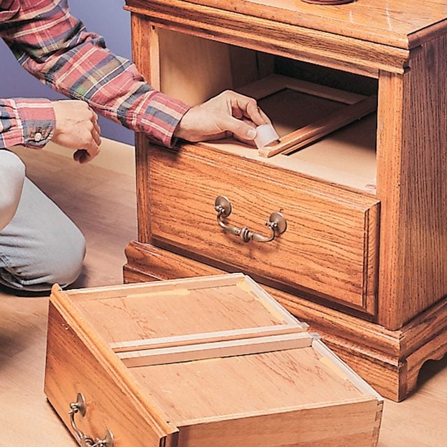 Wax wooden drawers