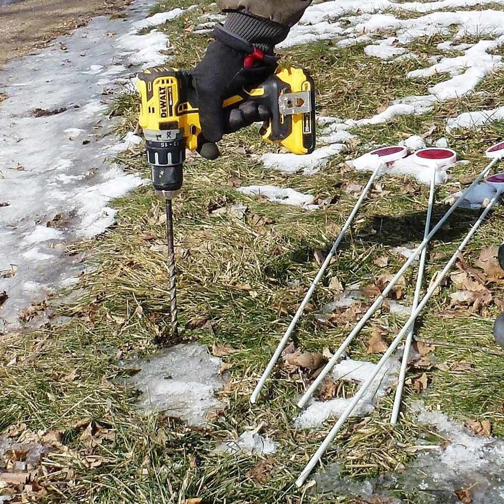 Need a hole in hard soil? Use a Drill!