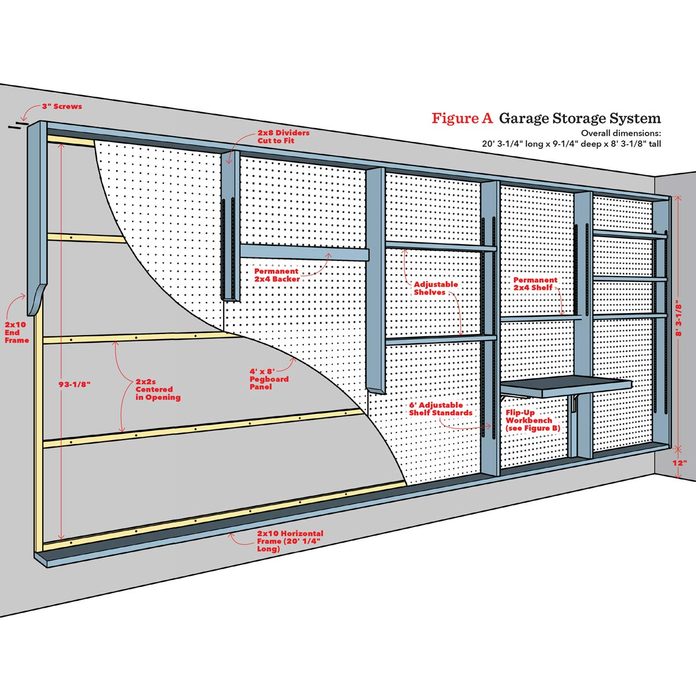 garage storage wall plans