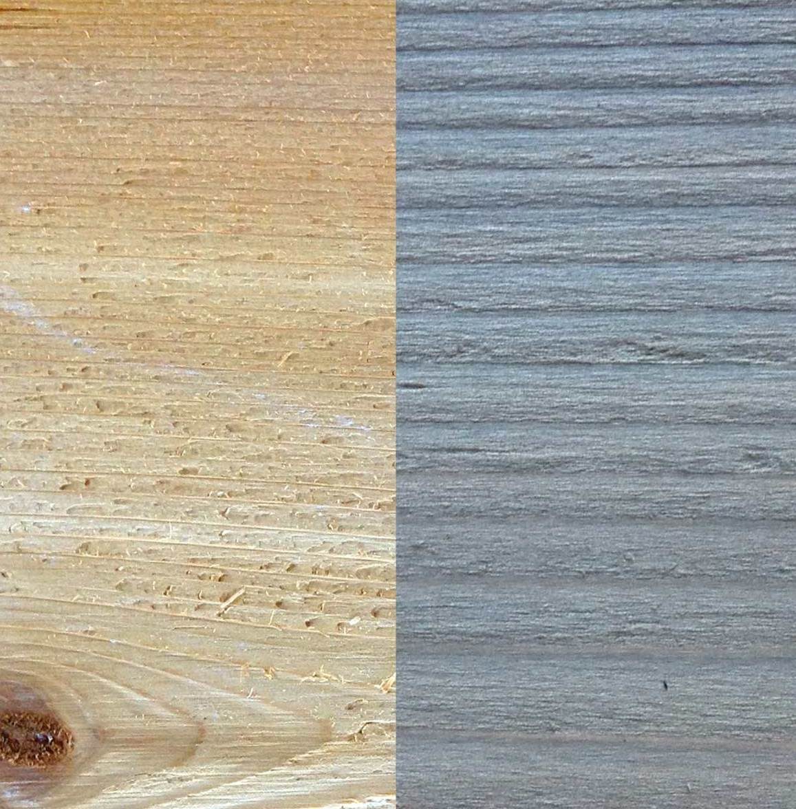 Before and after: cedar and iron vinegar