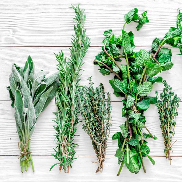 bundle herbs with floss
