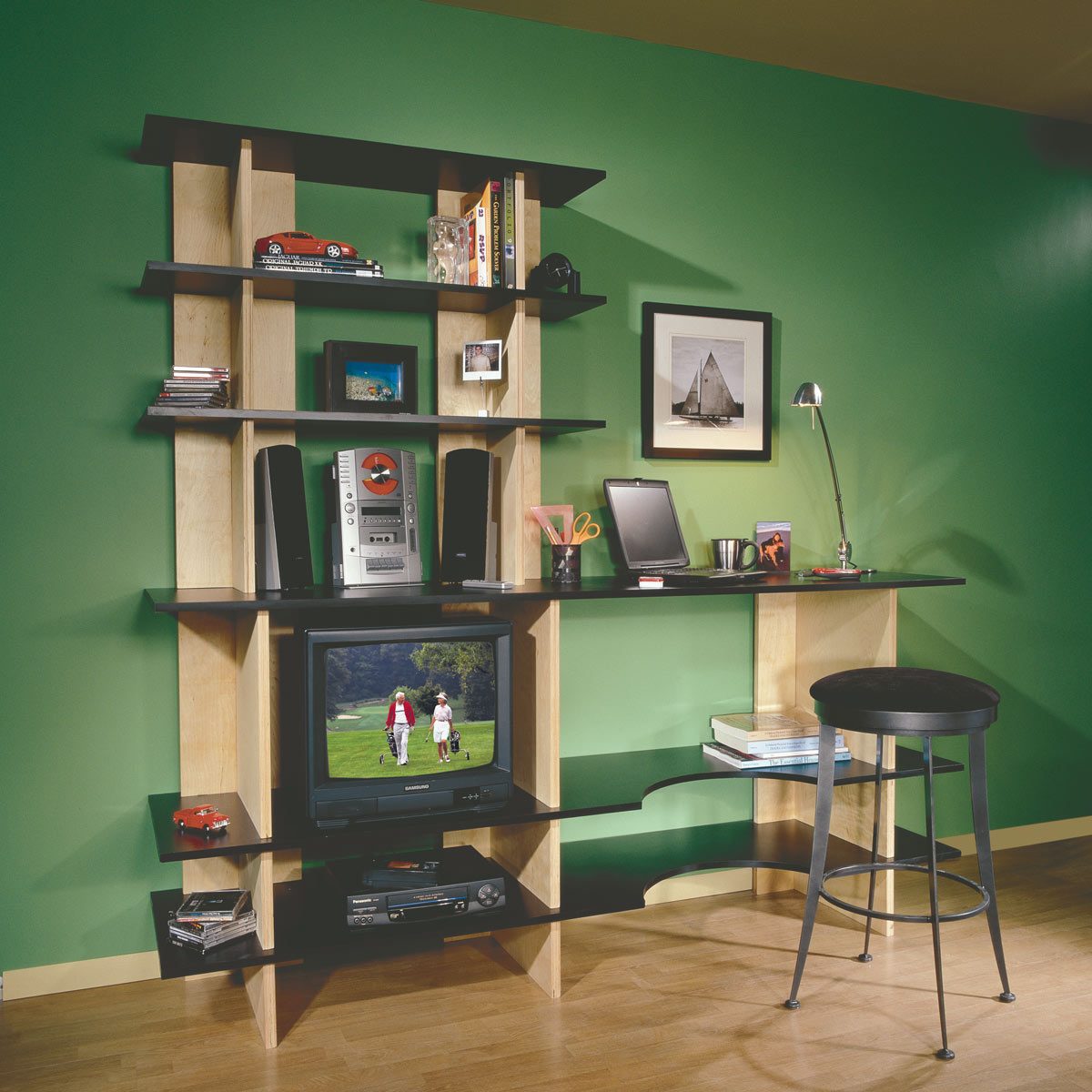 Stackable Bookshelves plus a Desk