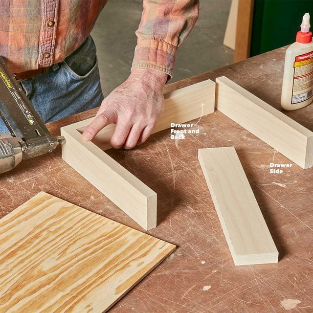 build the under-cabinet drawer frame