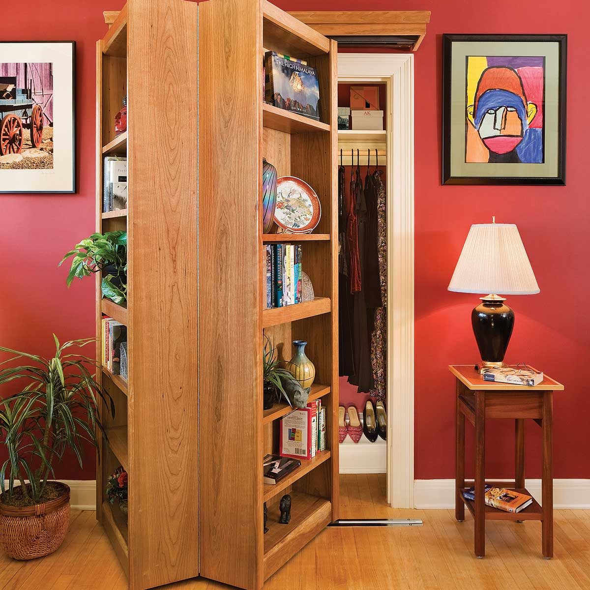 Bifold Bookcase Hides a Secret Room