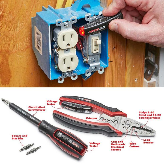Electrical tools with onboard voltage tester