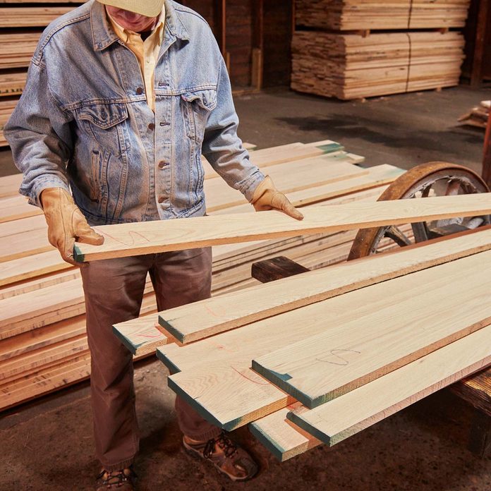 lumber yard wood planks