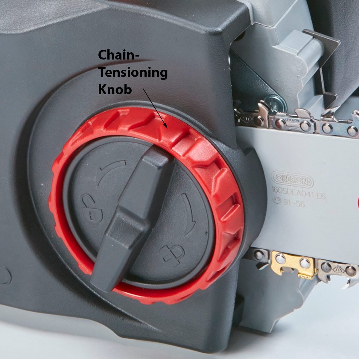 Tool-free chain tensioning