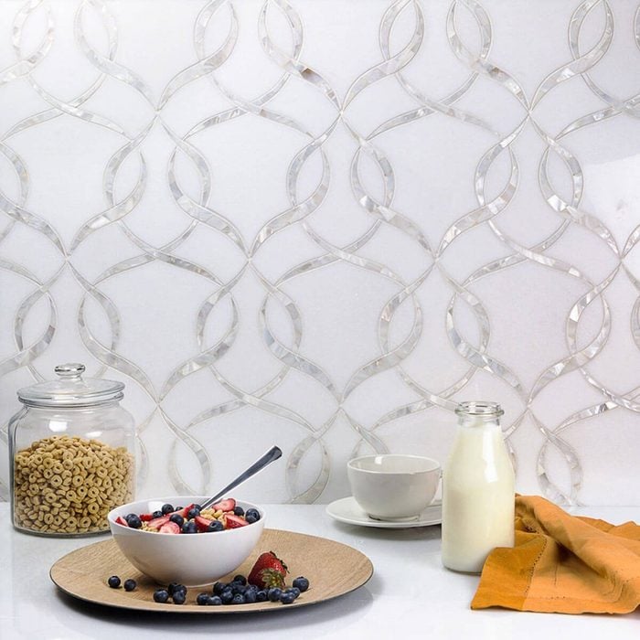 17oct108_09 marble and mother of pearl tile backsplash kitchen kitchen backsplash ideas, back splash, backsplash for kitchen, kitchen tile ideas, kitchen tile backsplash ideas, backsplash ideas for kitchen