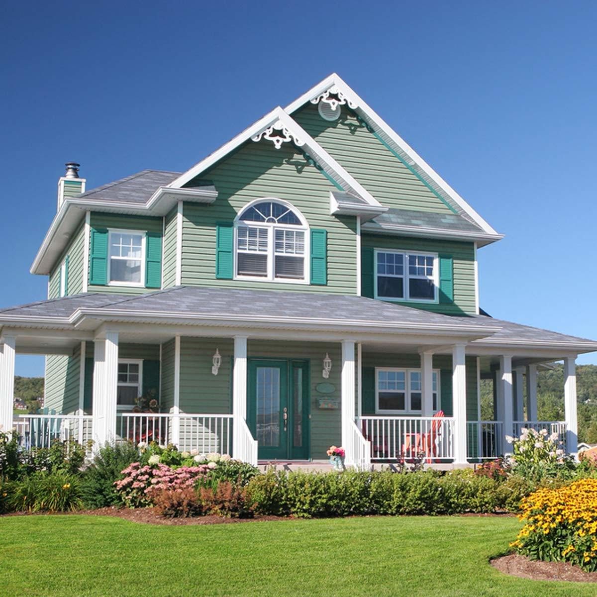 victorian exterior home color green