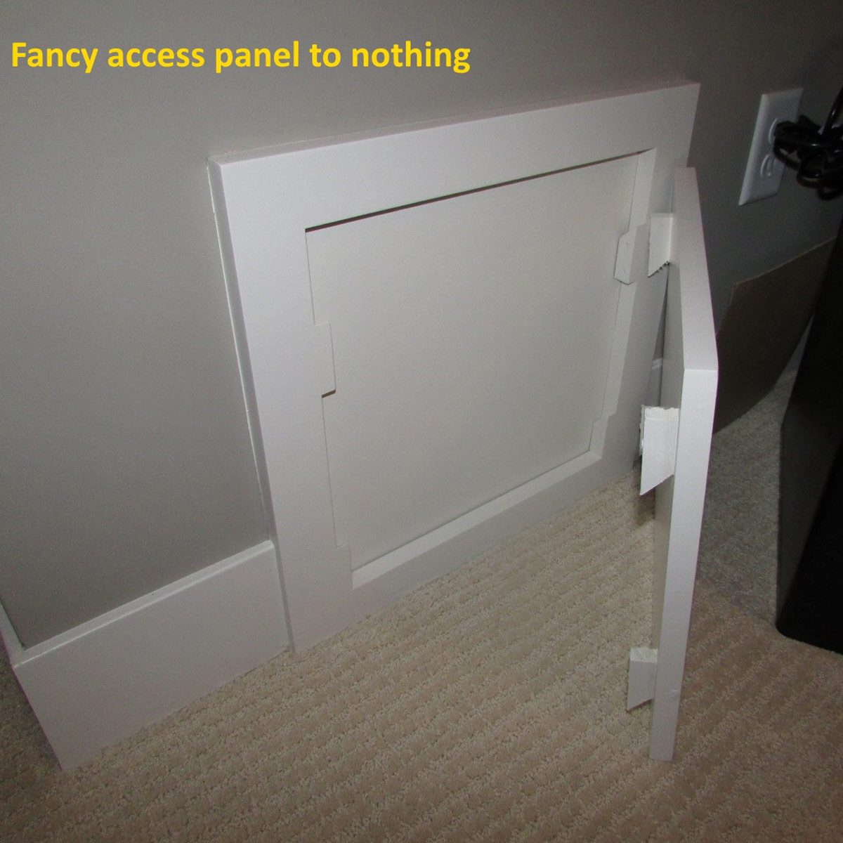 Fancy access panel to nothing