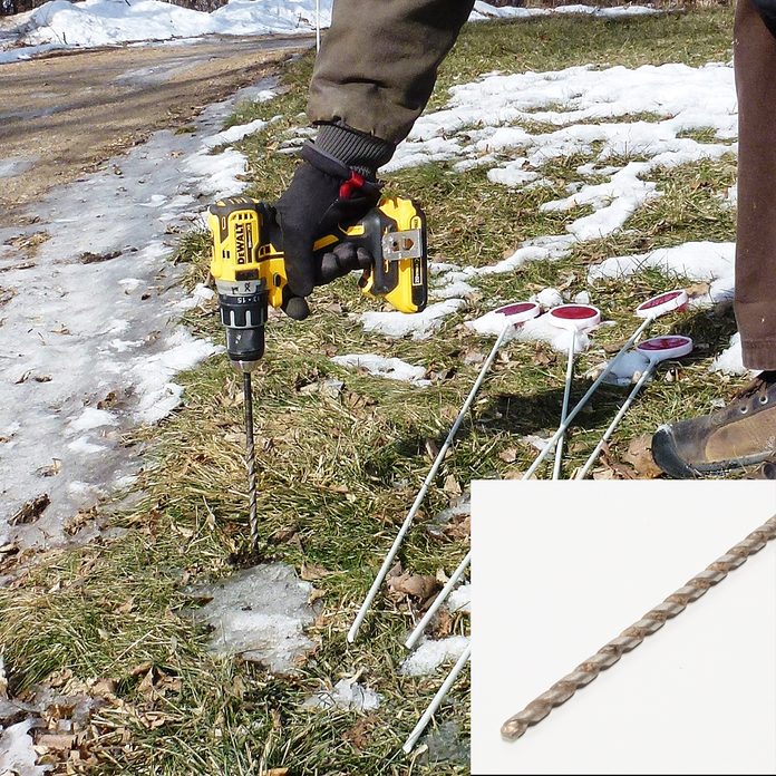 Drilling into frozen ground so posts can be planted | Construction Pro Tips