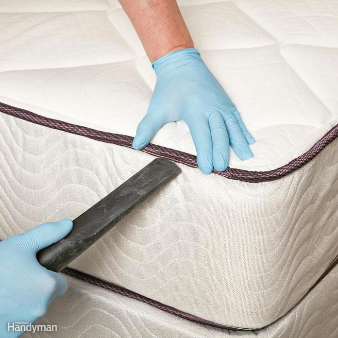 vacuum clean mattress disinfect bed