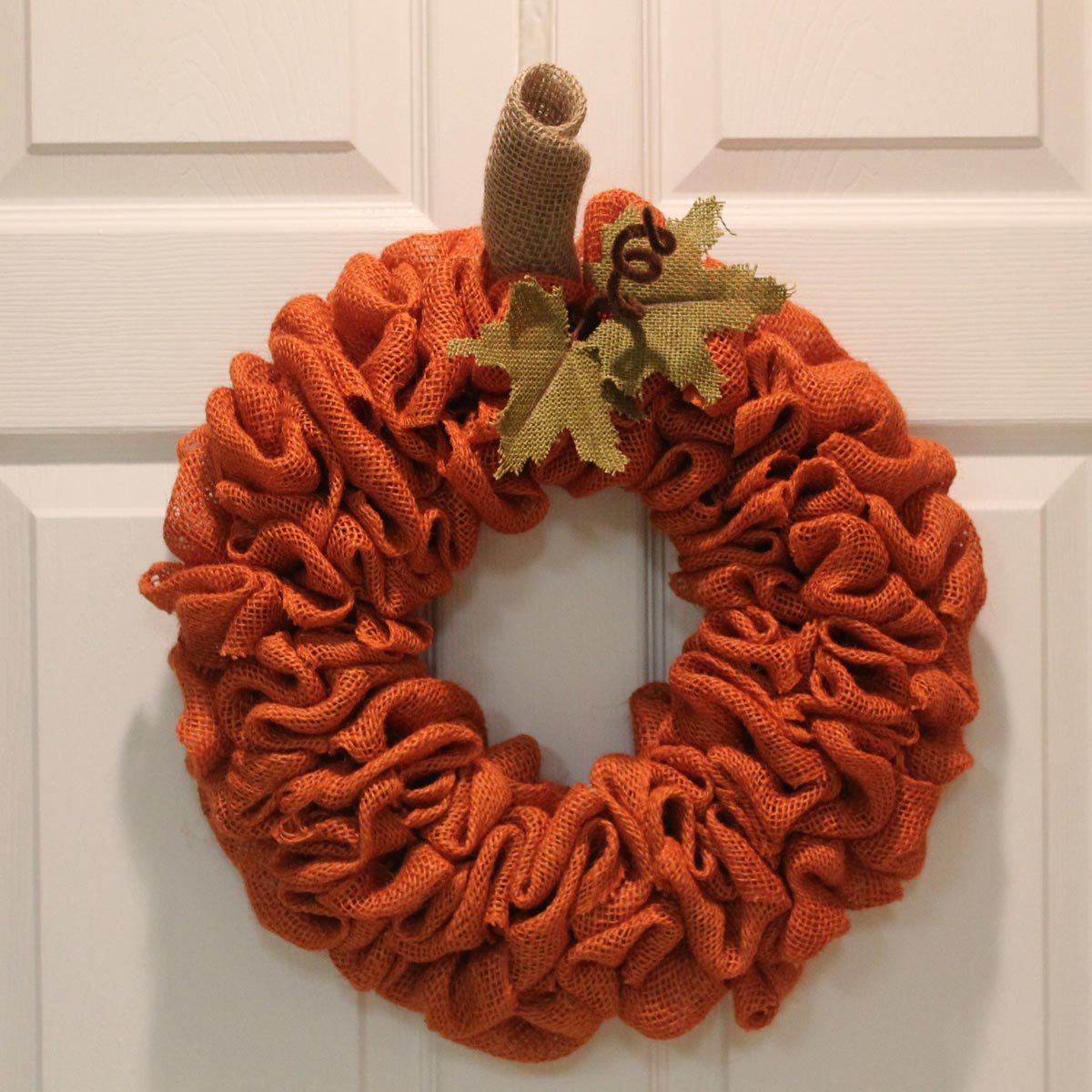 Burlap Pumpkin Wreath