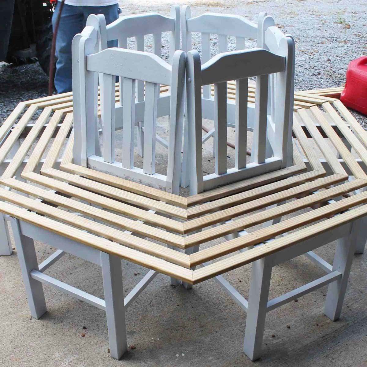 Hexagonal Chair Bench