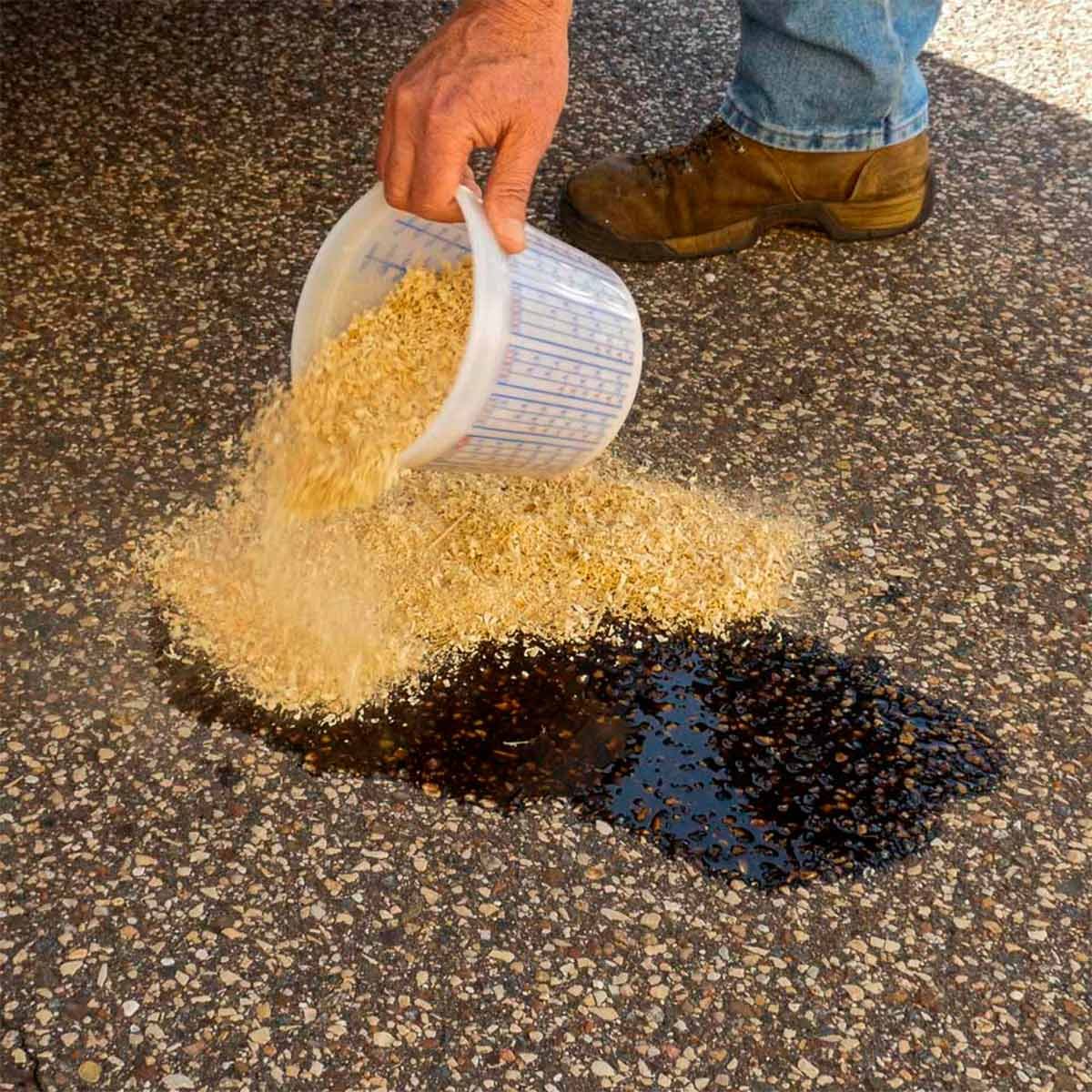 Use Sawdust To Soak Up Spills The Family Handyman