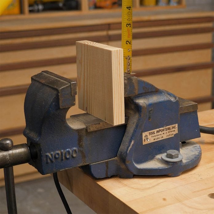 measuring wood blocks for mechanics vise
