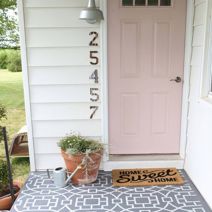 cement-tile2-1-of-1 painted porch floor pink front door